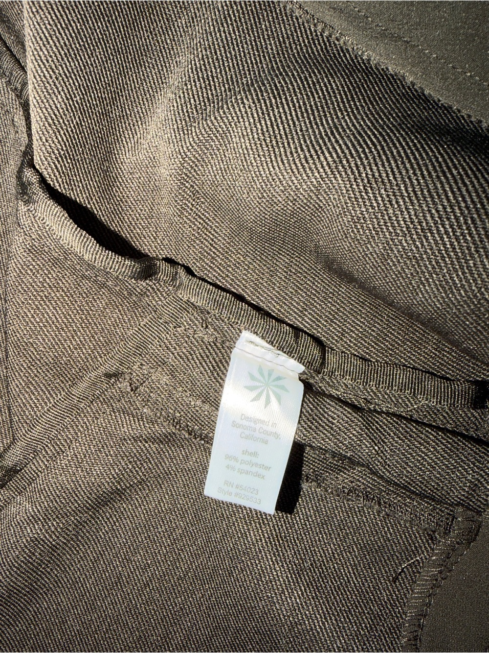 Athleta Asymmetric Zip Olive Green Jacket - Picture 3 of 7